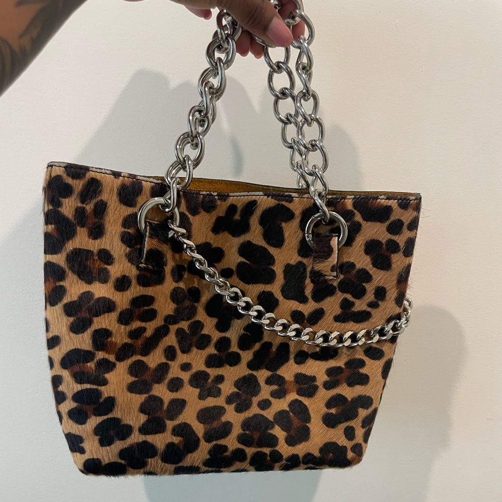 Janis studios leopard darka bag